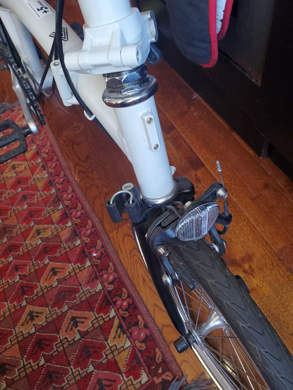Brompton A Line 3 Speed Folding Bike. White. Mint condition.