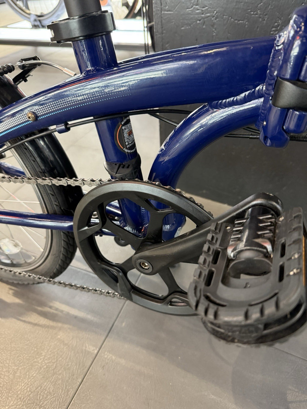 Tern 20in Folding Bike Blue 7-Speed Derailleur V-Brakes Mudguards Kickstand