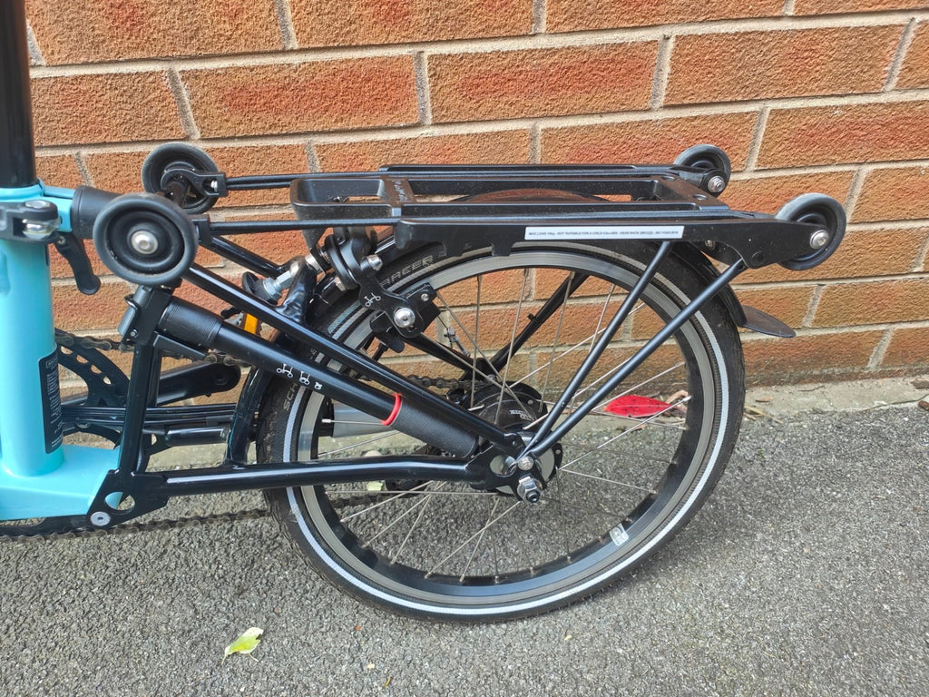 Brompton Electric C-Line, High. 6-speed. Turkish Green. Large and Small bags