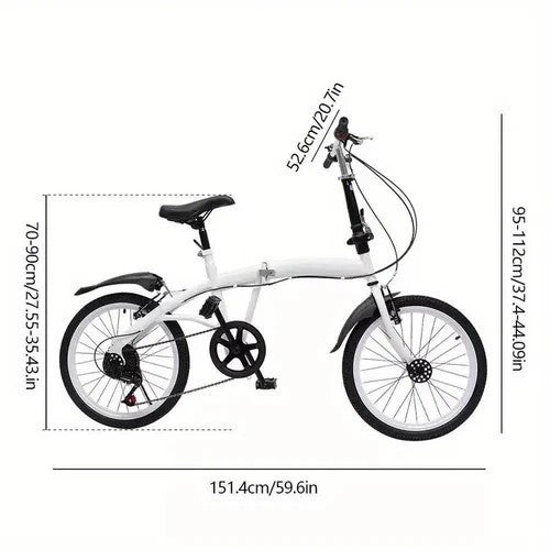 20in Folding Bike Adults Bicycle Lightweight Alloy Bicycle Folding City Bike UK