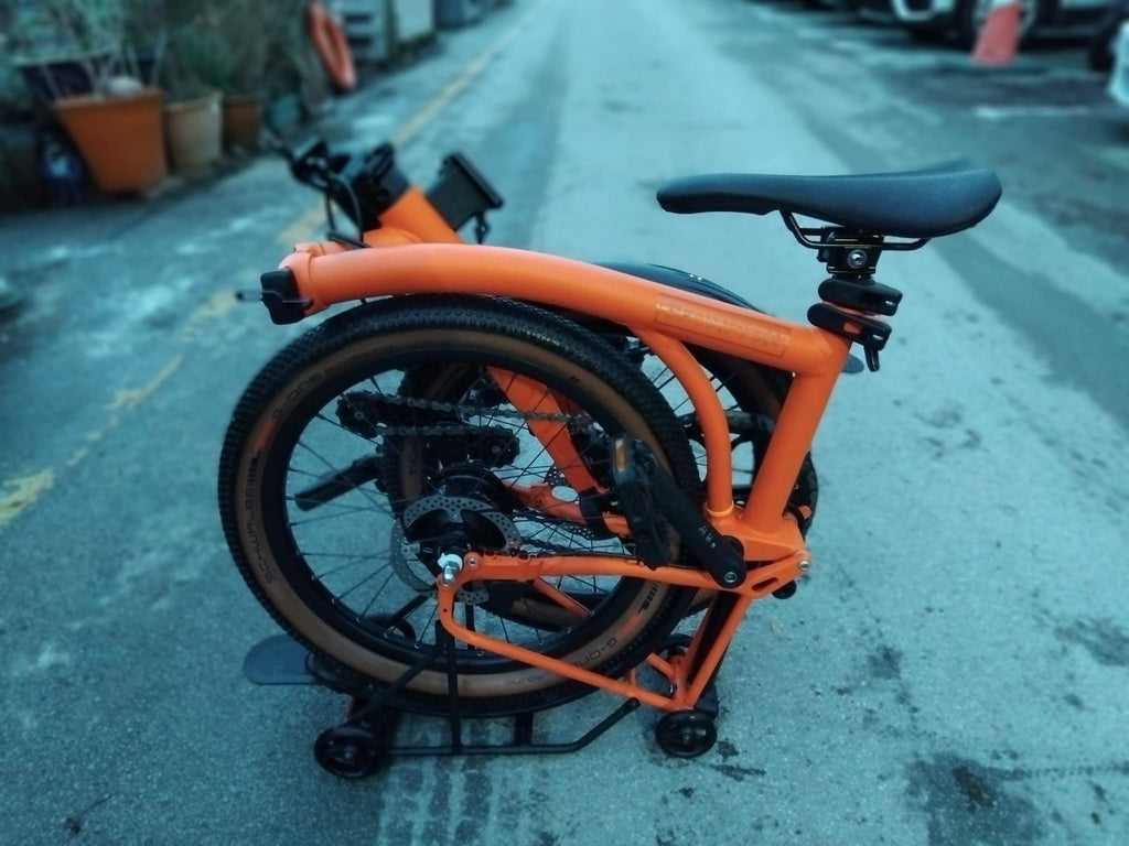 Brompton G Line Folding Bike, large , Adventure Orange, 8 Speed Alfine