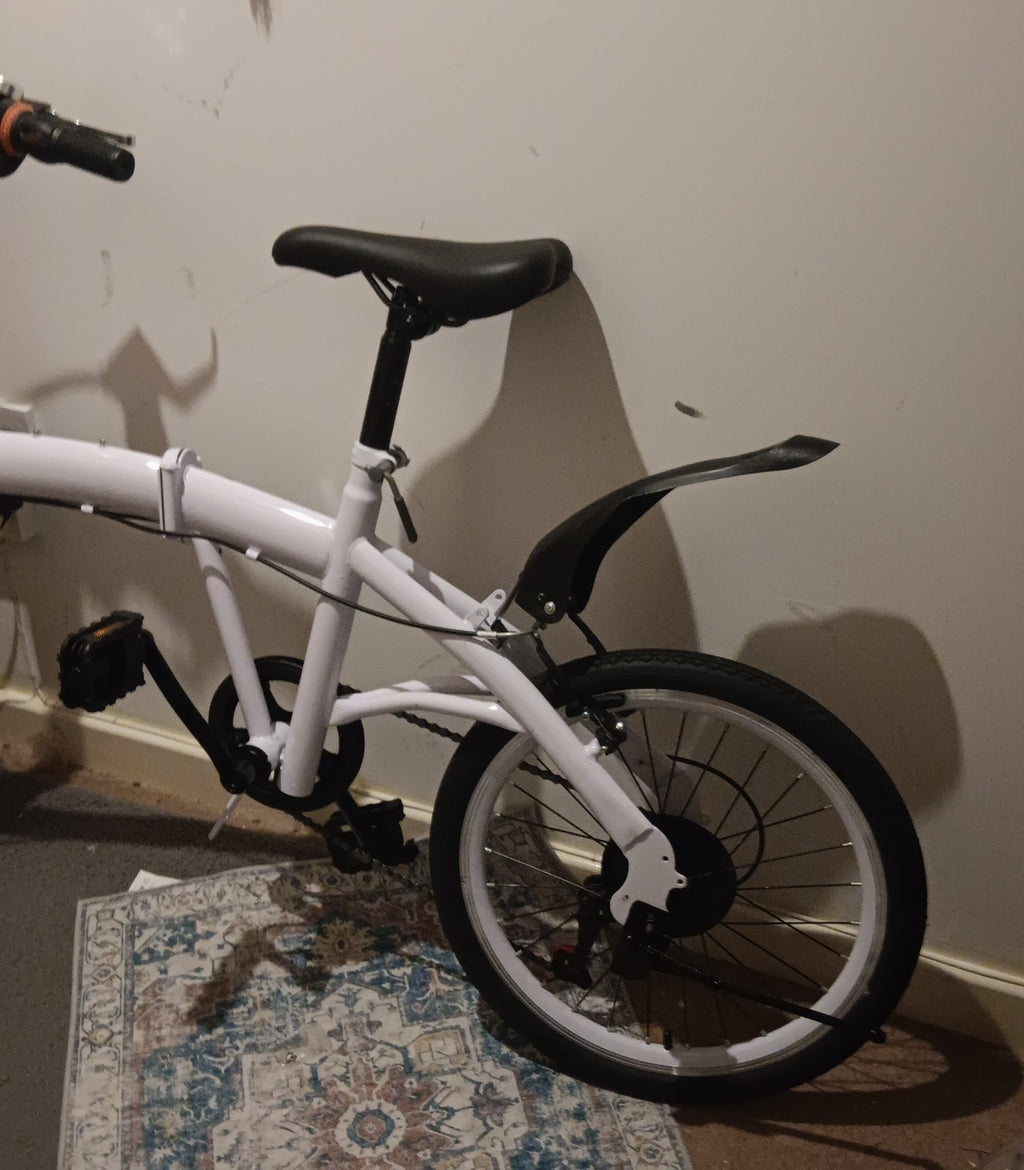 White Folding Bicycle 20 inch Wheel Compact Adult Foldable City Commuter BikeNEW