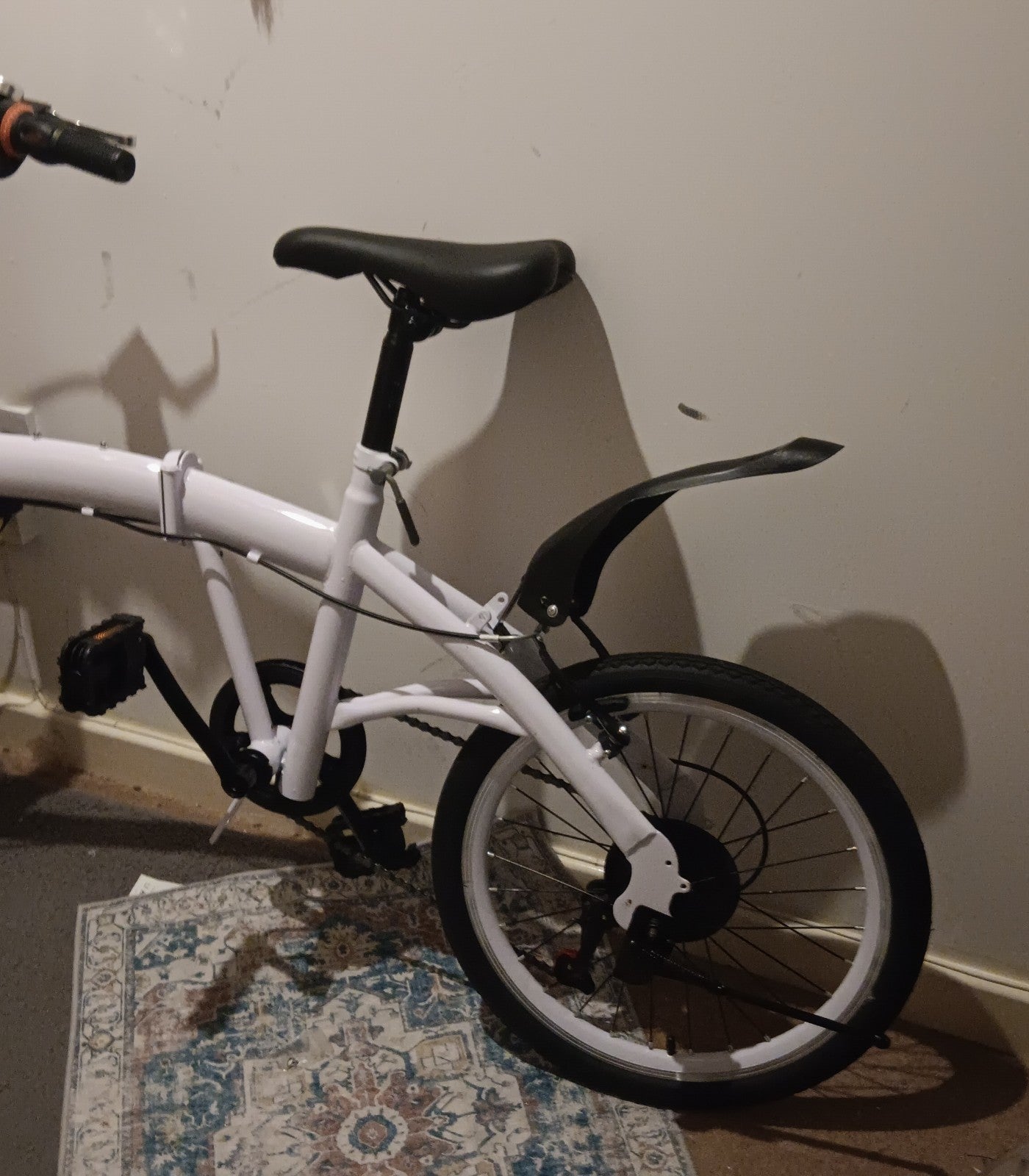 White Folding Bicycle 20 inch Wheel Compact Adult Foldable City Commuter BikeNEW