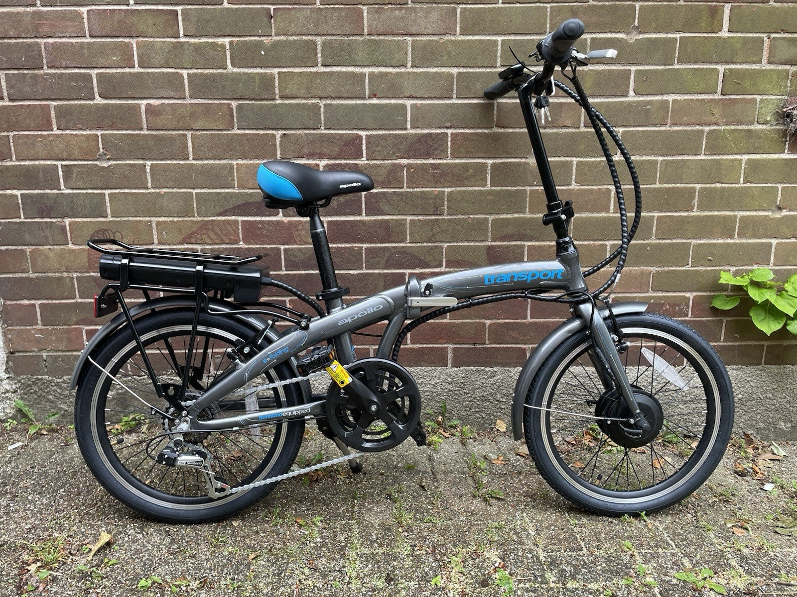 Apollo Transport Folding Bike 20in 250W 7 Speed Grey