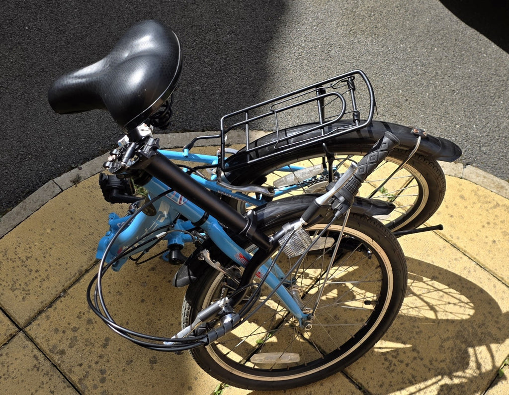 Tiger Foldaway 20" Wheel Folding Bike - 6-Speed Shimano - Blue - Great Condition