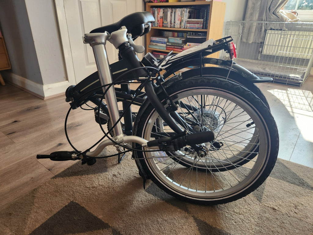 Denver ORUS 001 20in Folding Bike 7-Speed Black/Silver Rear Rack Mudguards