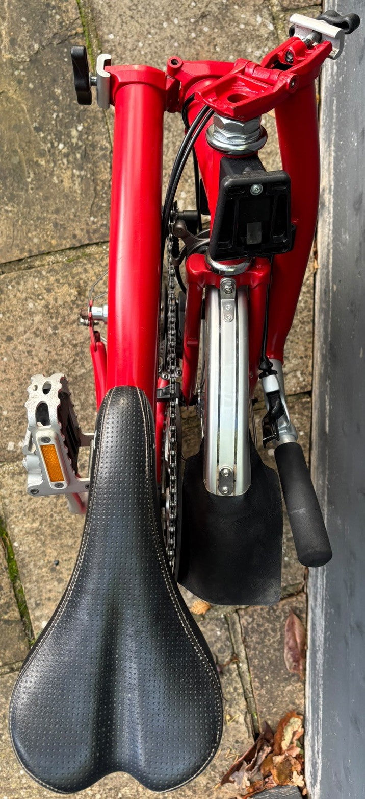 Brompton S2L Folding Bike 2 Speed C Line Urban Low in Red