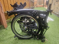 Brompton Electric C Line - 4 Speed - Mid Handlebar  Black Folding Bike