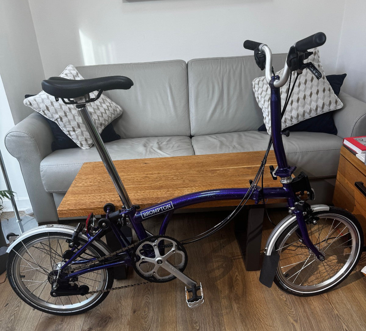 Brompton M6L Folding Bicycle - PURPLE METALLIC - 6 Speed - MINT