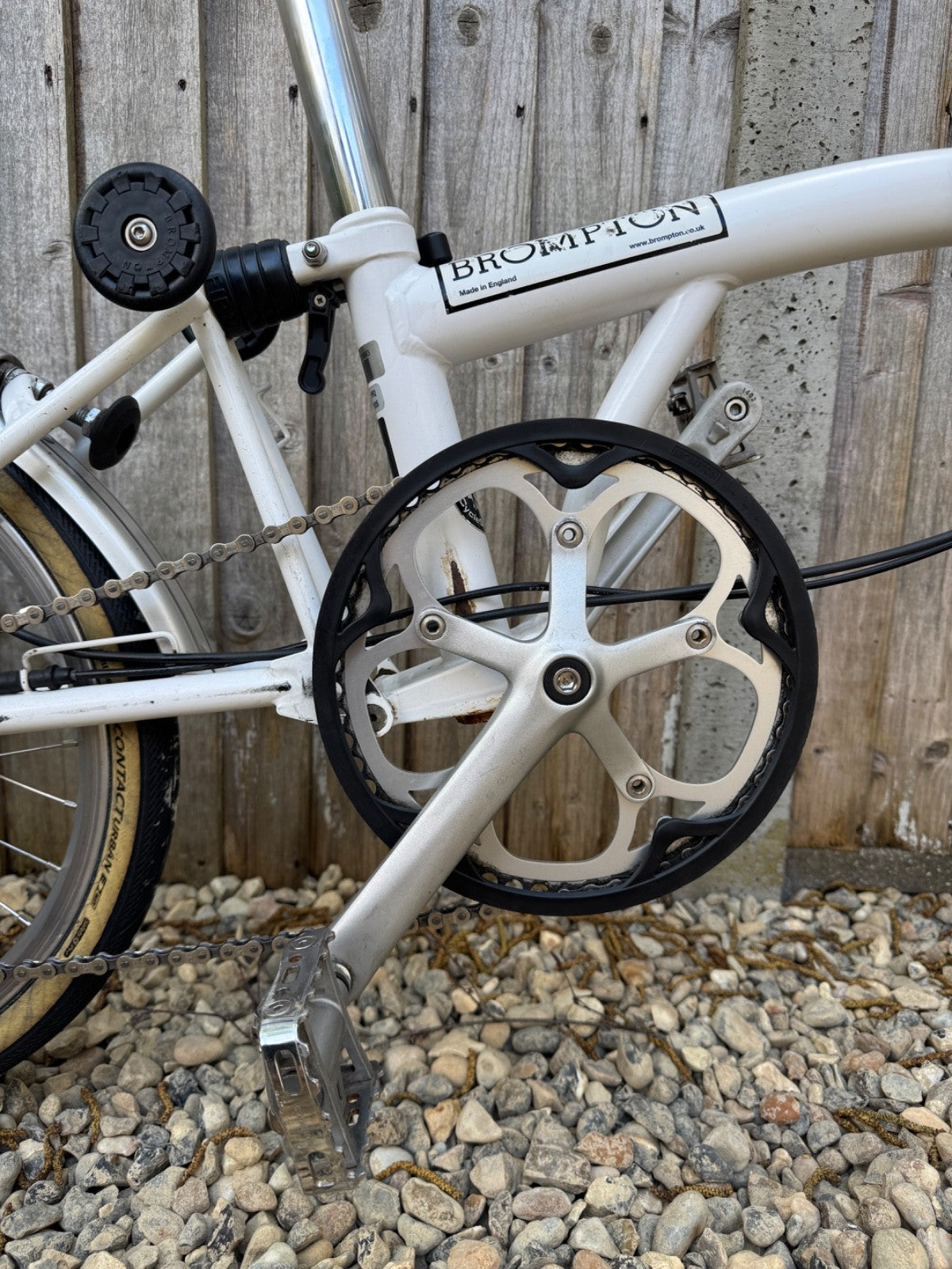 Brompton S2L Folding Bike White Good Condition