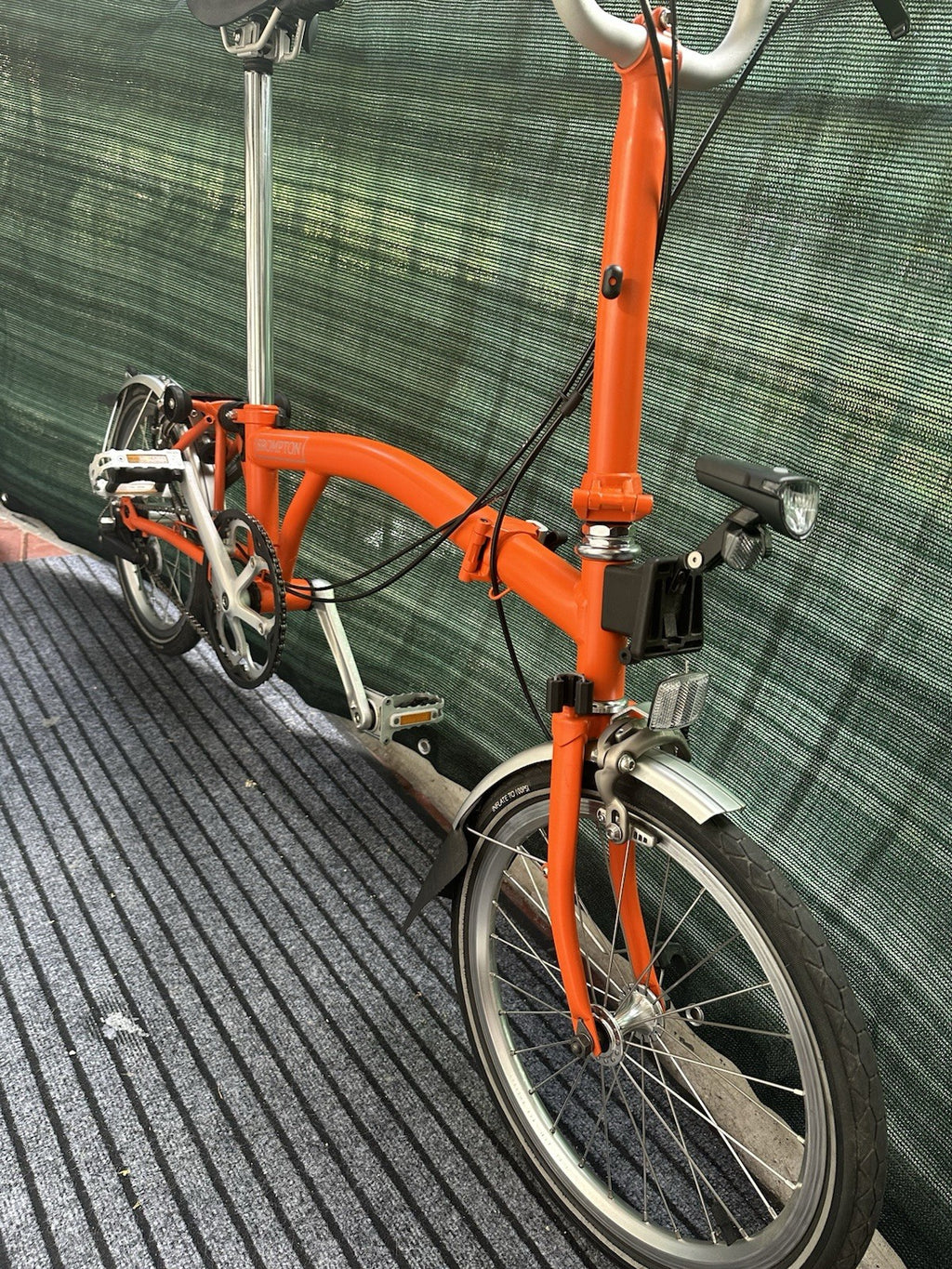 Brompton Folding Bike 3 Speed Orange With Extras
