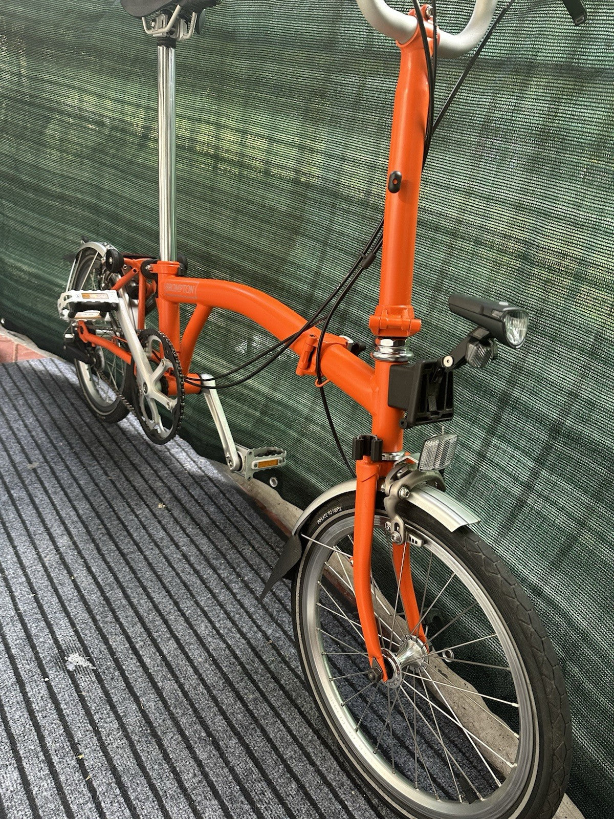 Brompton Folding Bike 3 Speed Orange With Extras