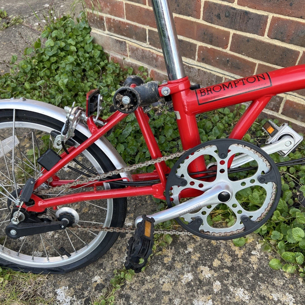 Brompton Bike Red.  Model L3.   Year 2004.  Poor Condition .