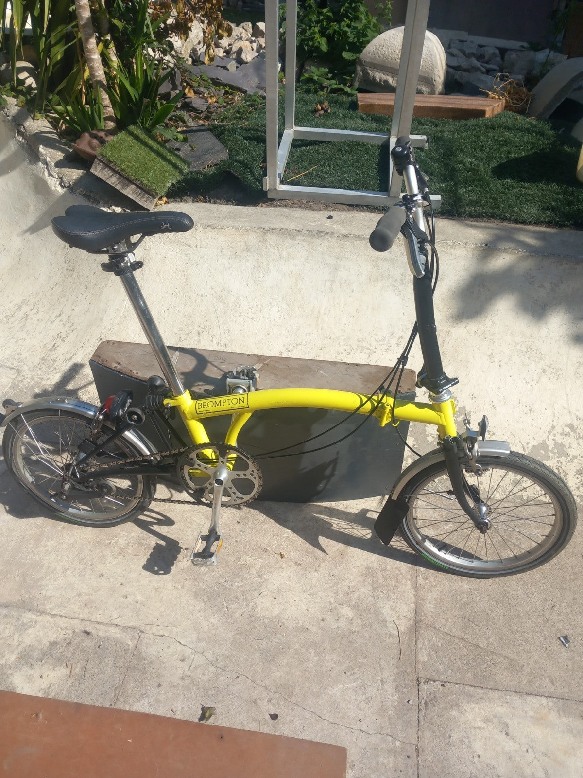 Brompton C Line 3 speed folding bicycle.