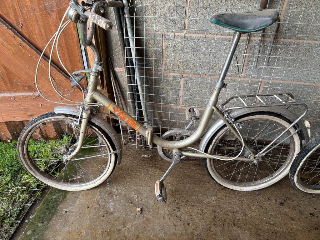 2 Vintage Folding Bikes Vista and Hercules