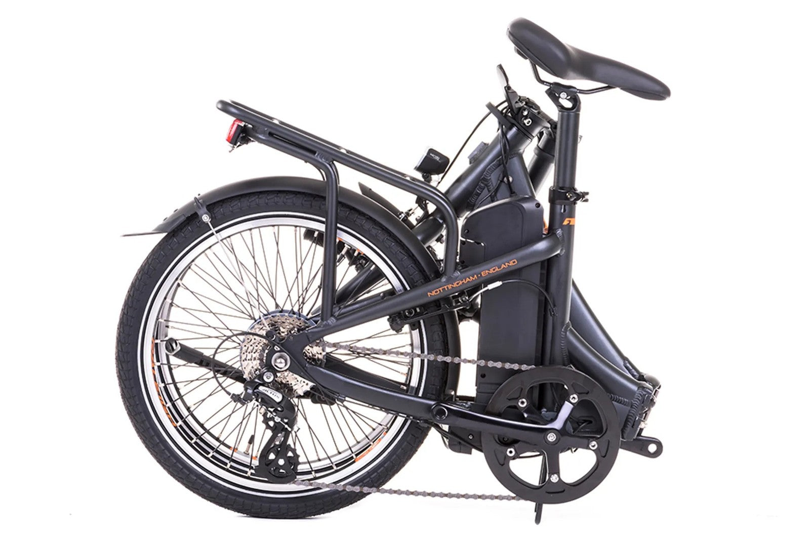 Raleigh Stow--E--Way Compact 8-Speed Folding Bike - Grey (Scratched Frame)