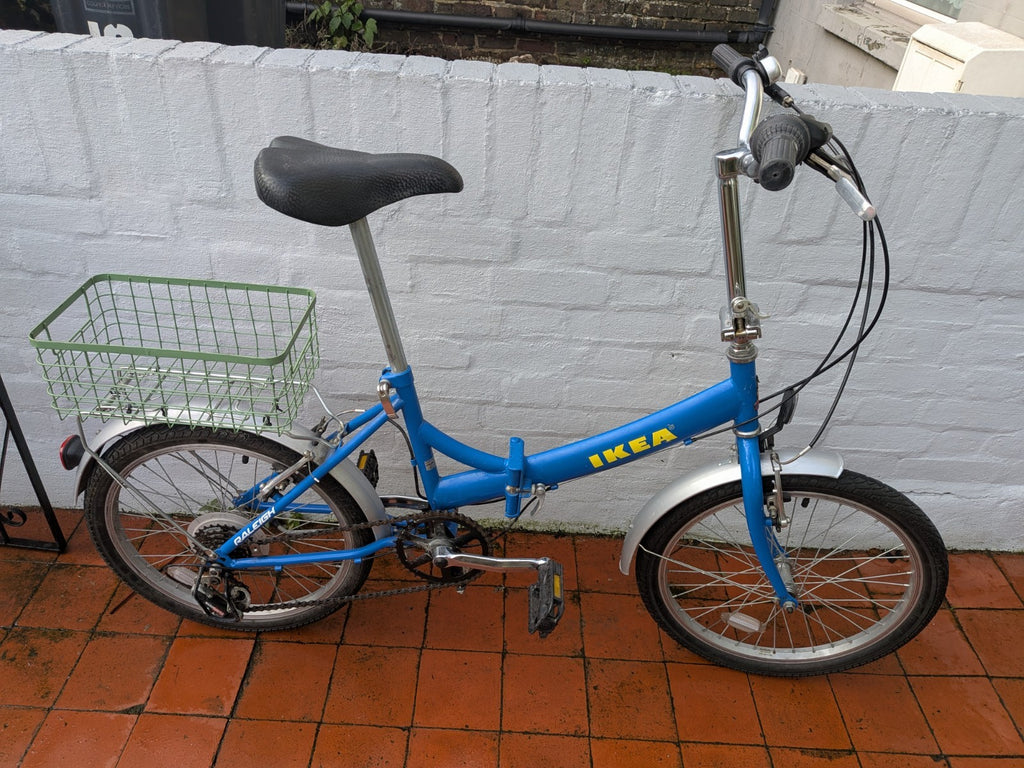 Folding IKEA Raleigh Adult Bike with Basket - Good Condition