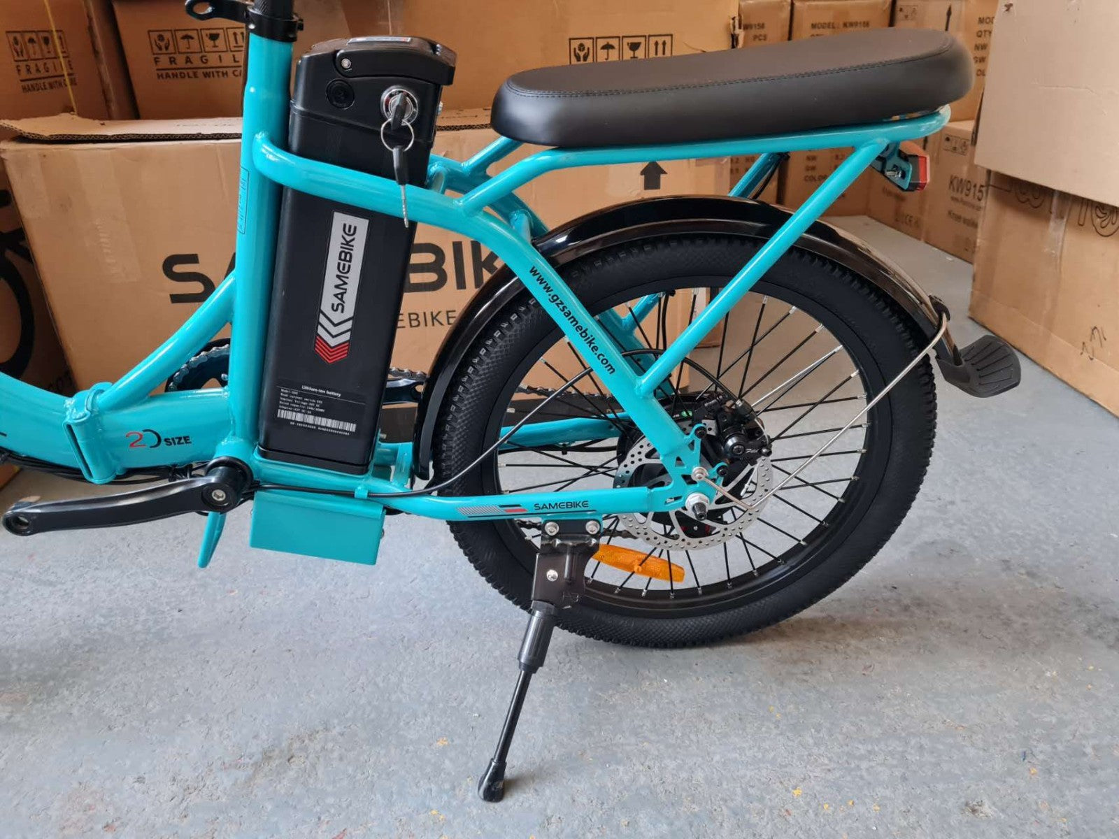 20" Portable Commuter Bike 36V 12AH Folding City Bike 7 Speed -CY20R Light Blue