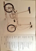 Montella folding bike with a silver aluminum frame