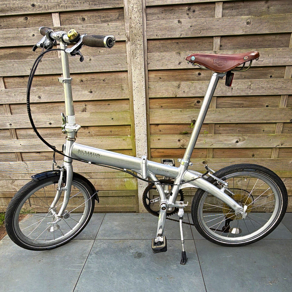 Bickerton Junction 1909 20in Folding Bike 7 Speed Silver Mudguards M Alloy