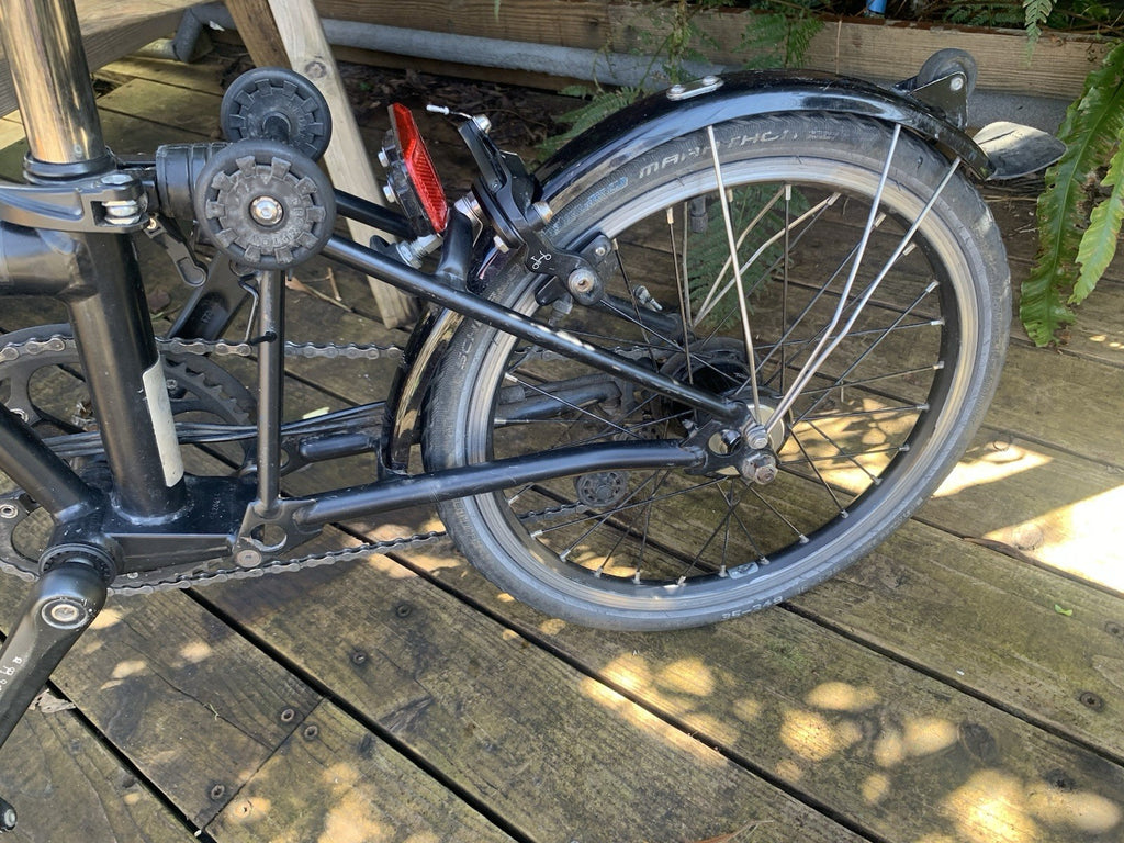 Brompton M6L, C-line, Folding 6 Speed, Bike Matt Black (2017), + Accessories