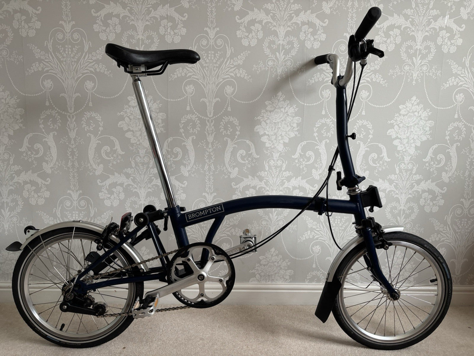 2019 Brompton M3L folding bicycle C Line Equivalent in Tempest Blue - Used
