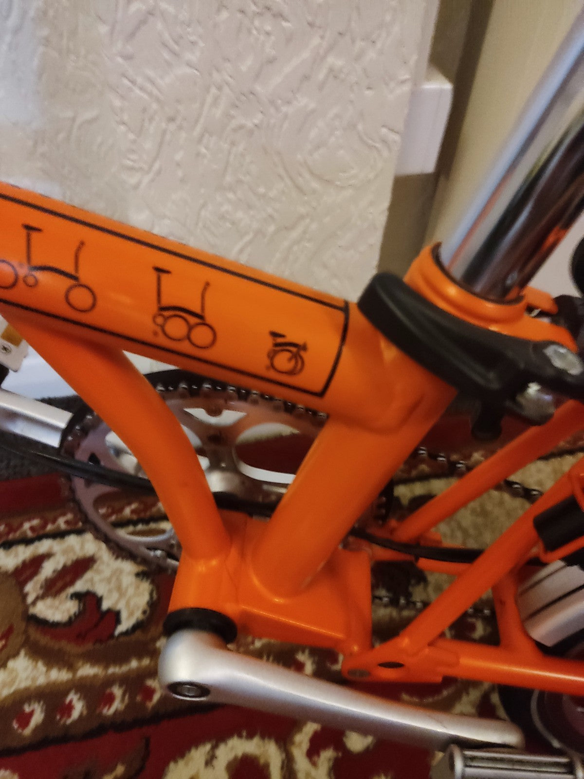 Brompton S3L Folding Bike 3-Speed, Orange