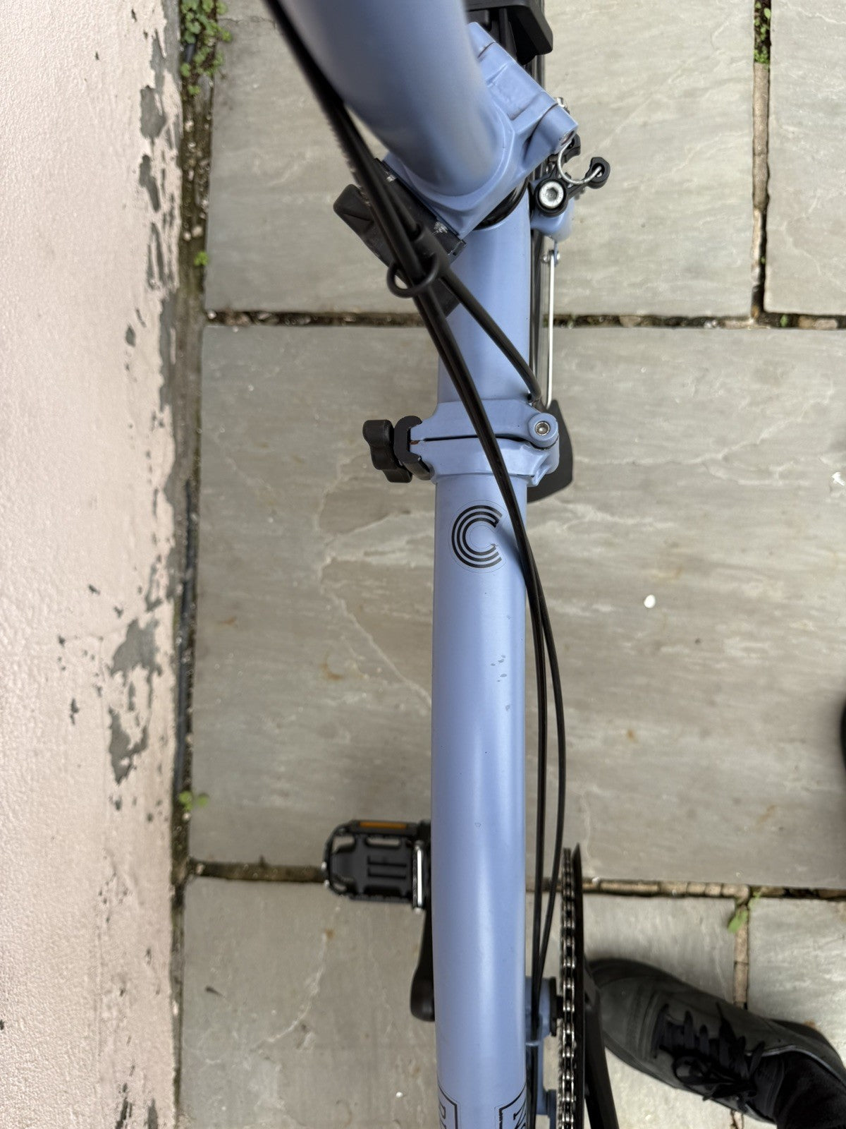 Brompton C Line 2023 - 2 Speed - Cloud Blue and Black