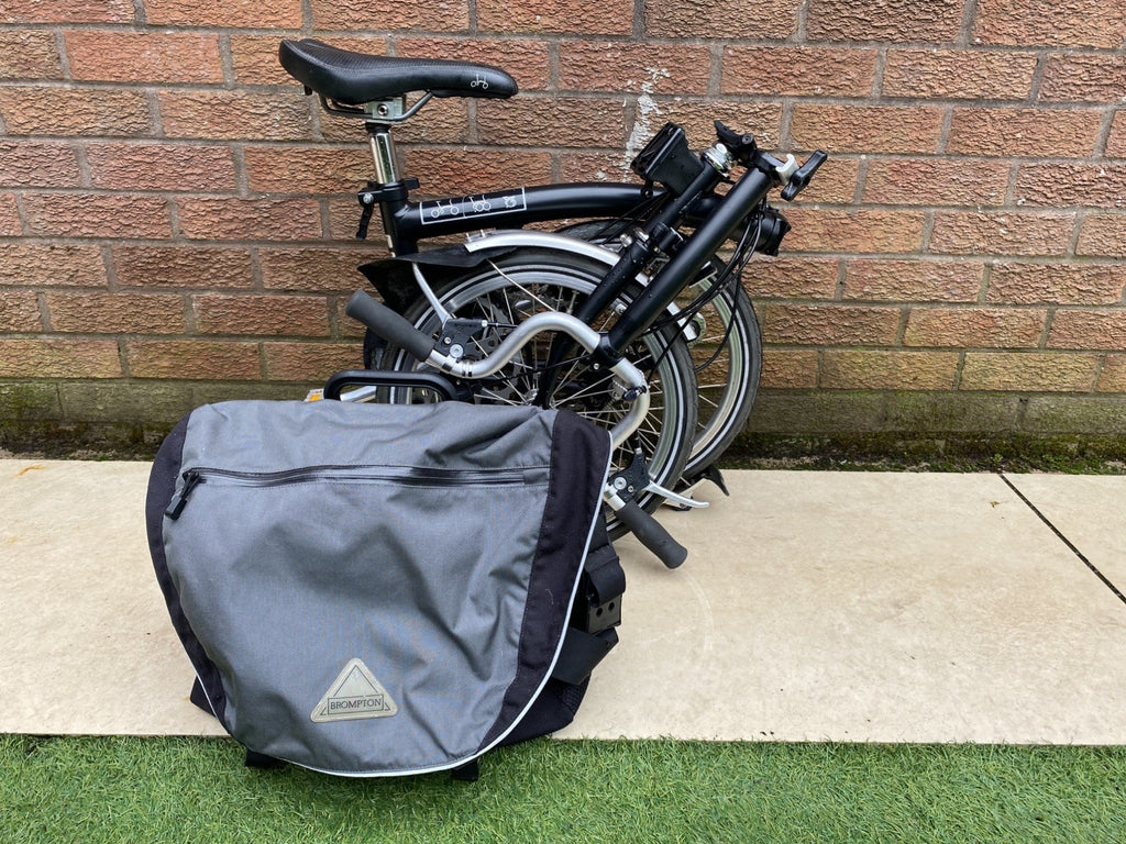 Brompton Folding Bike 3-Speed comes with front bag.
