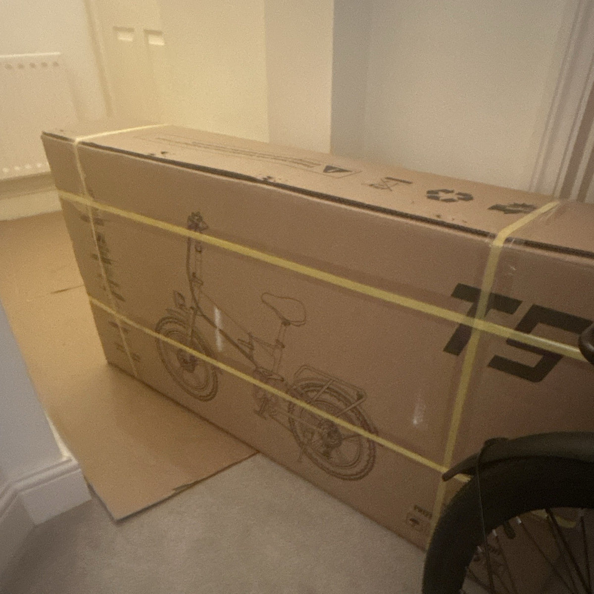 URLIFE T5 Folding Bike 20in Black Steel w/ LED Lights Rack Mudguards