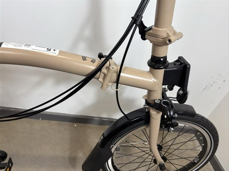 Brompton C Line 6 Speed 2023 High Handlebar Folding Bike - Dune Sand