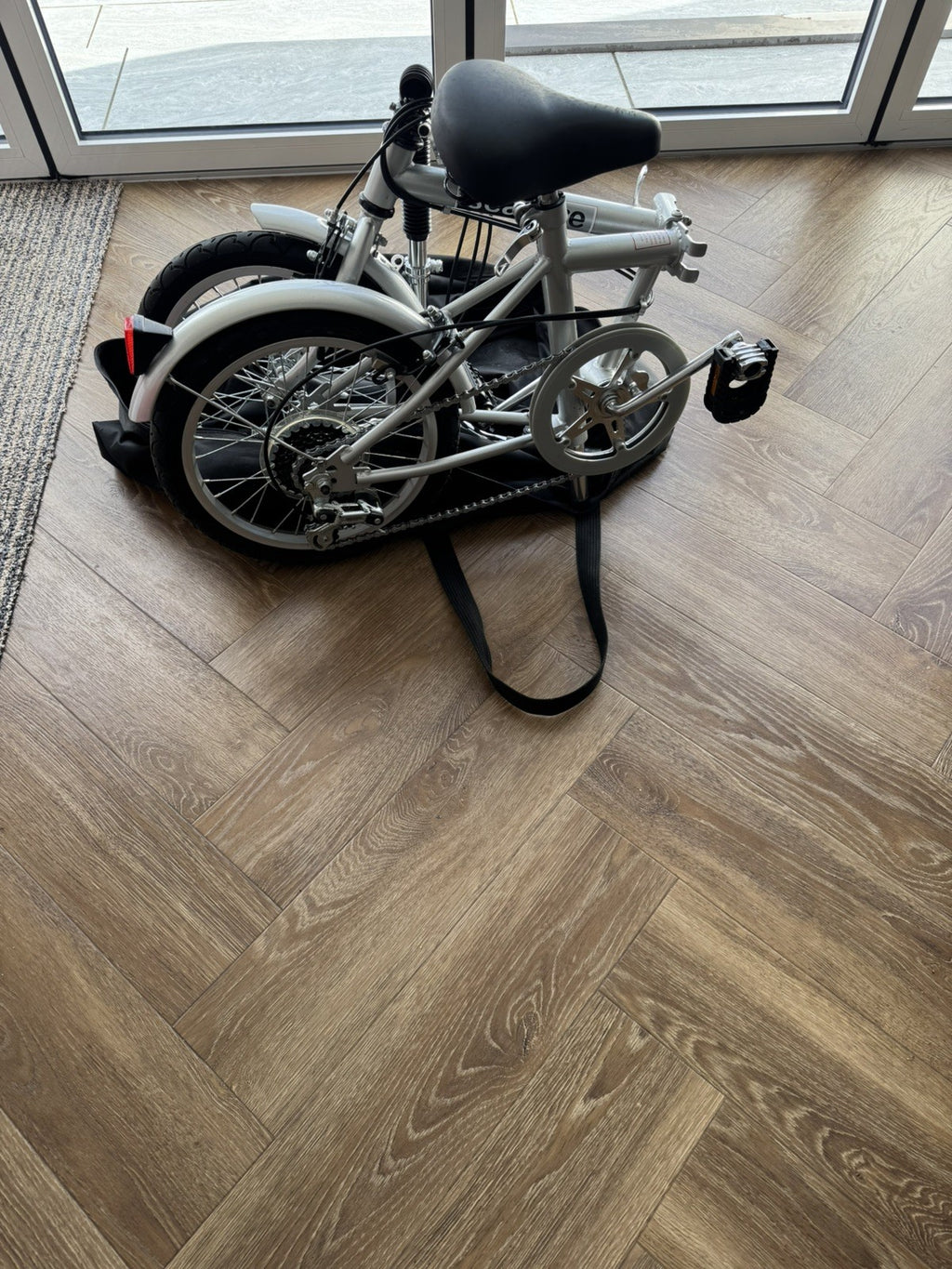Seasure Folding Bike 16" 6-Speed Compact Lightweight Commuter Silver