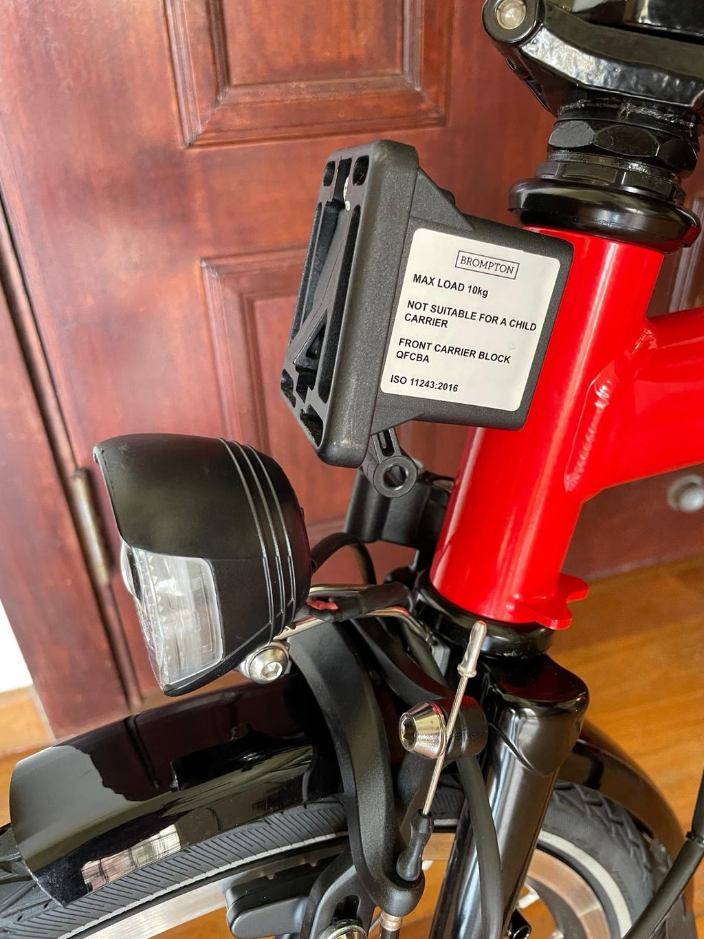 Brompton M6L Black Edition Rocket Red 6 Speed Dynamo Lights