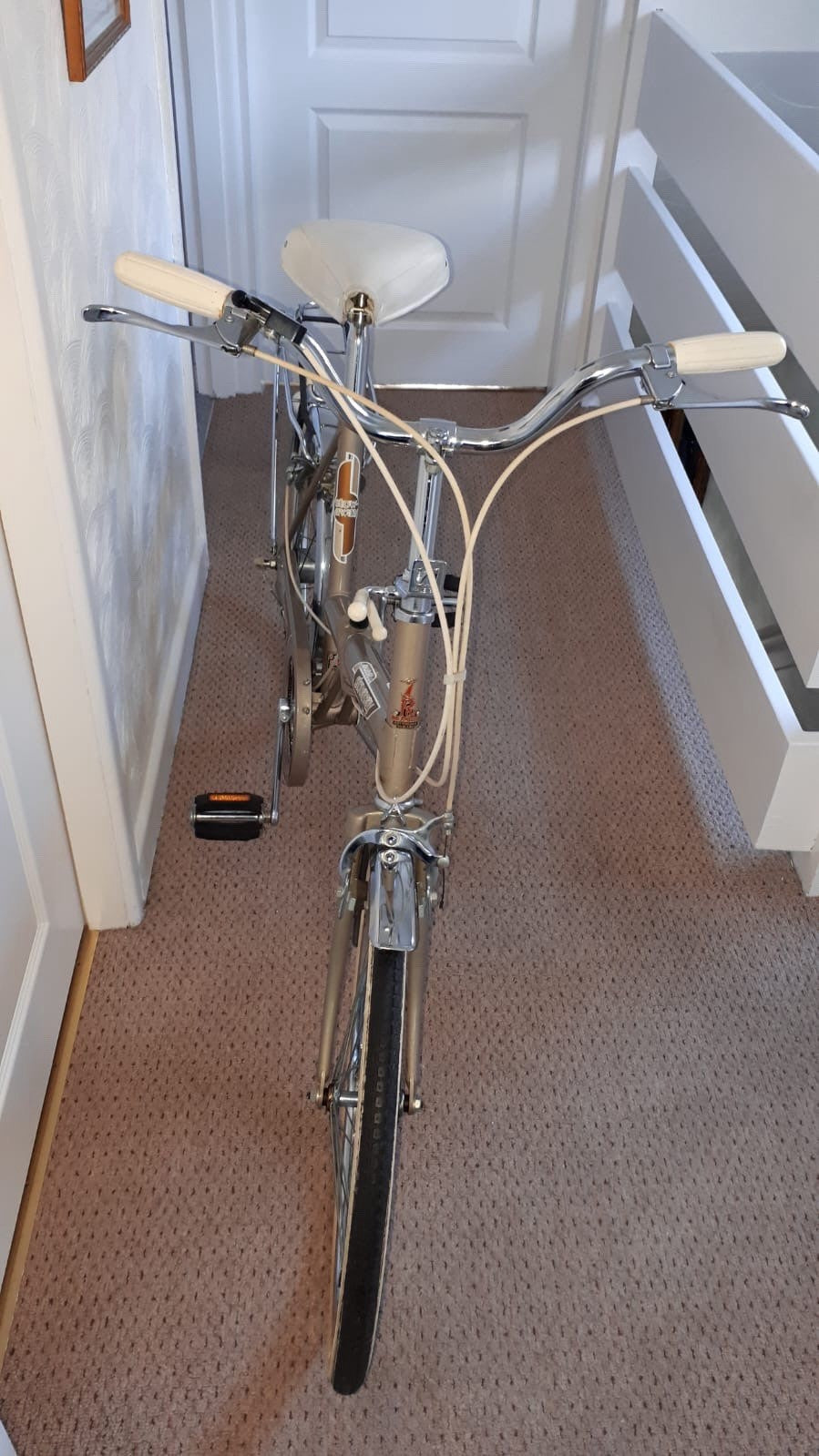 Ladies Raleigh stowaway folding bike in gold