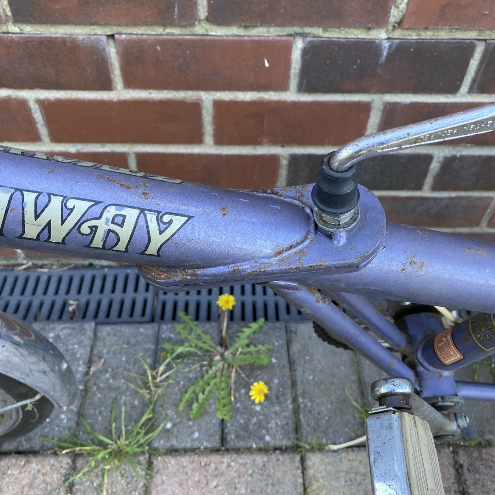 Vintage Classic 1973 Lilac Raleigh Stowaway Folding Bike