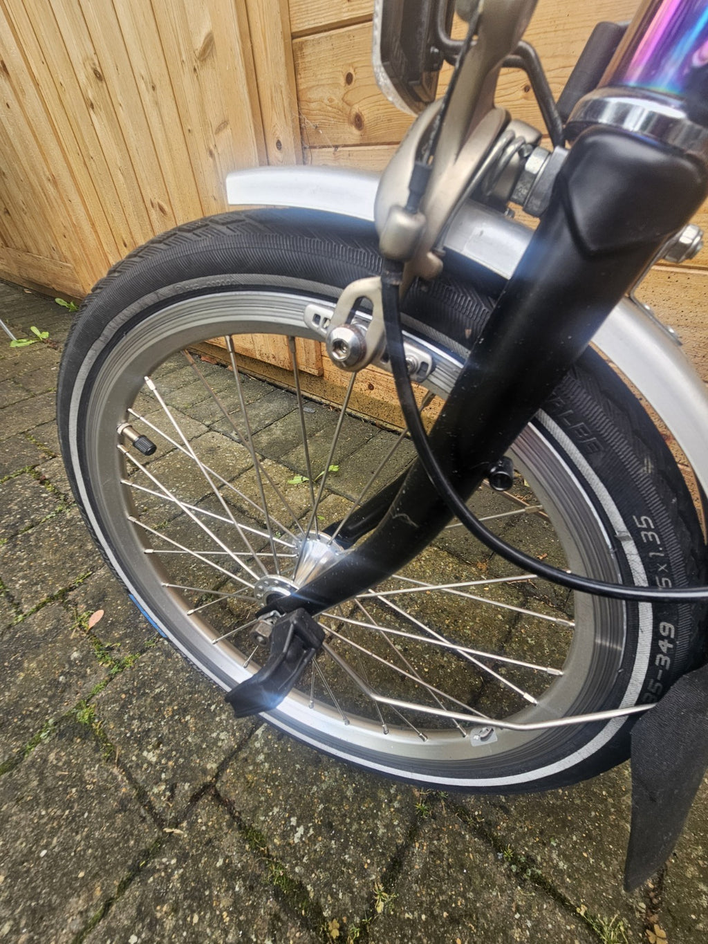 Brompton With Titanium Mainframe In Electroplated Rainbow
