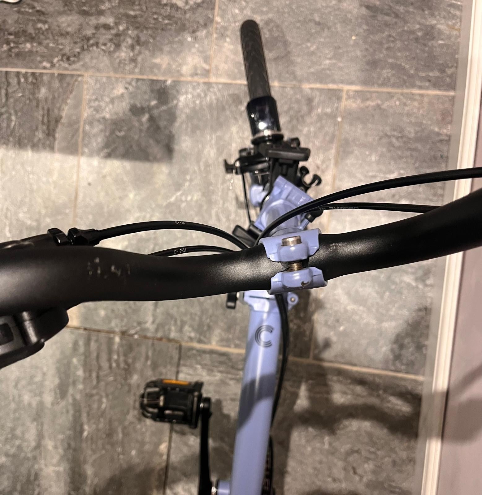 Ocean Blue Brompton C Line 6 Speed 2023 Folding Bike. Serviced, with accessories