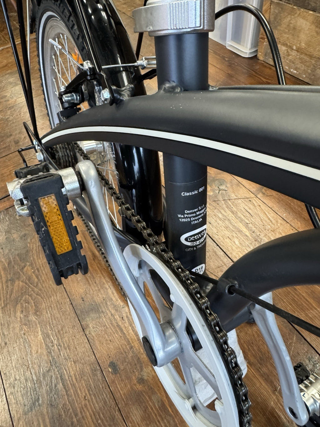 Denver Classic 001 Folding Bike 7 Speed with Lights, Rack and Mudguards