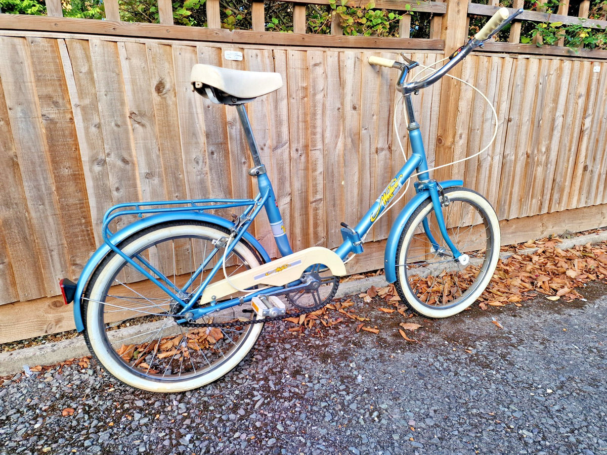 vintage APOLLO WAYFARER  3 Vintage Folding BLUE Bike,3 speed 20’ wheels,PRISTINE