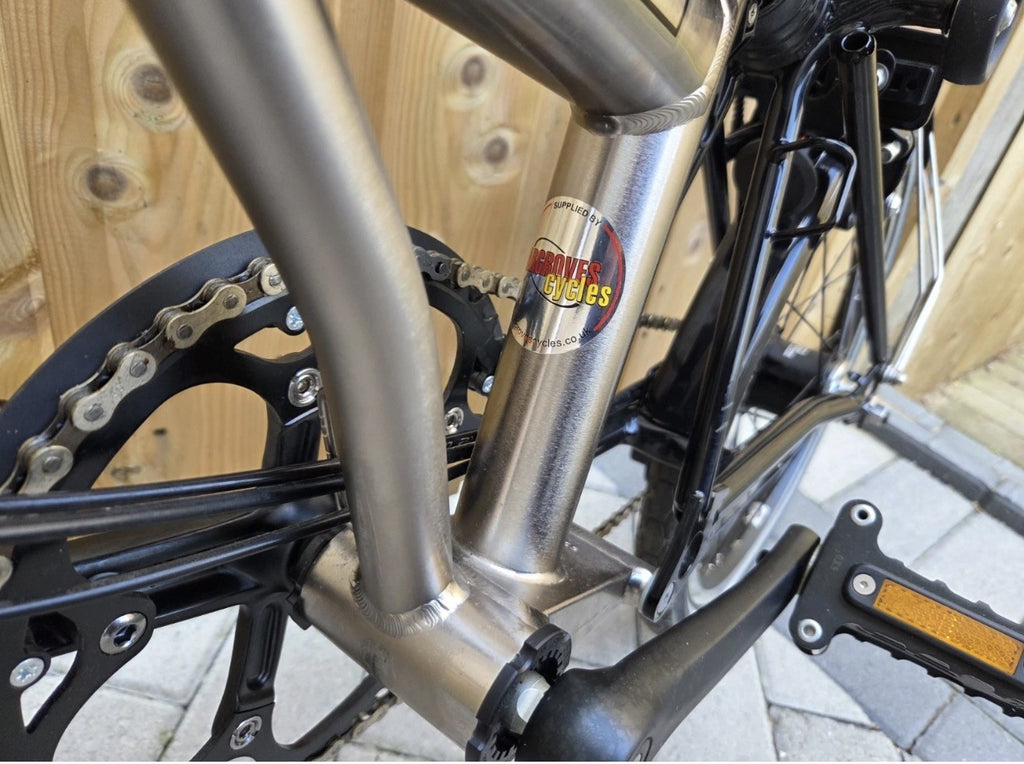 Brompton C Line H6L (6 Speed)  folding bicycle - Nickel Edition