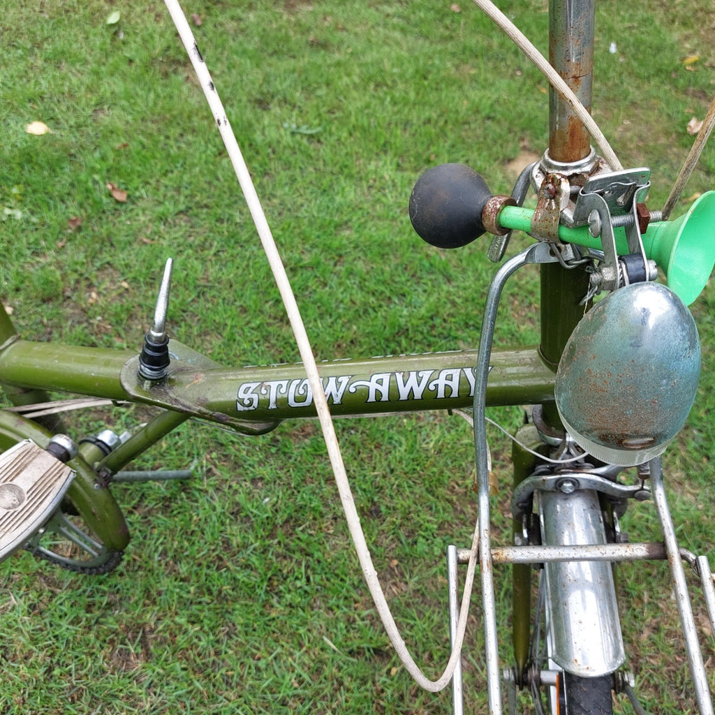 Raleigh Stow Away Folding Bicycle   Green   Vintage