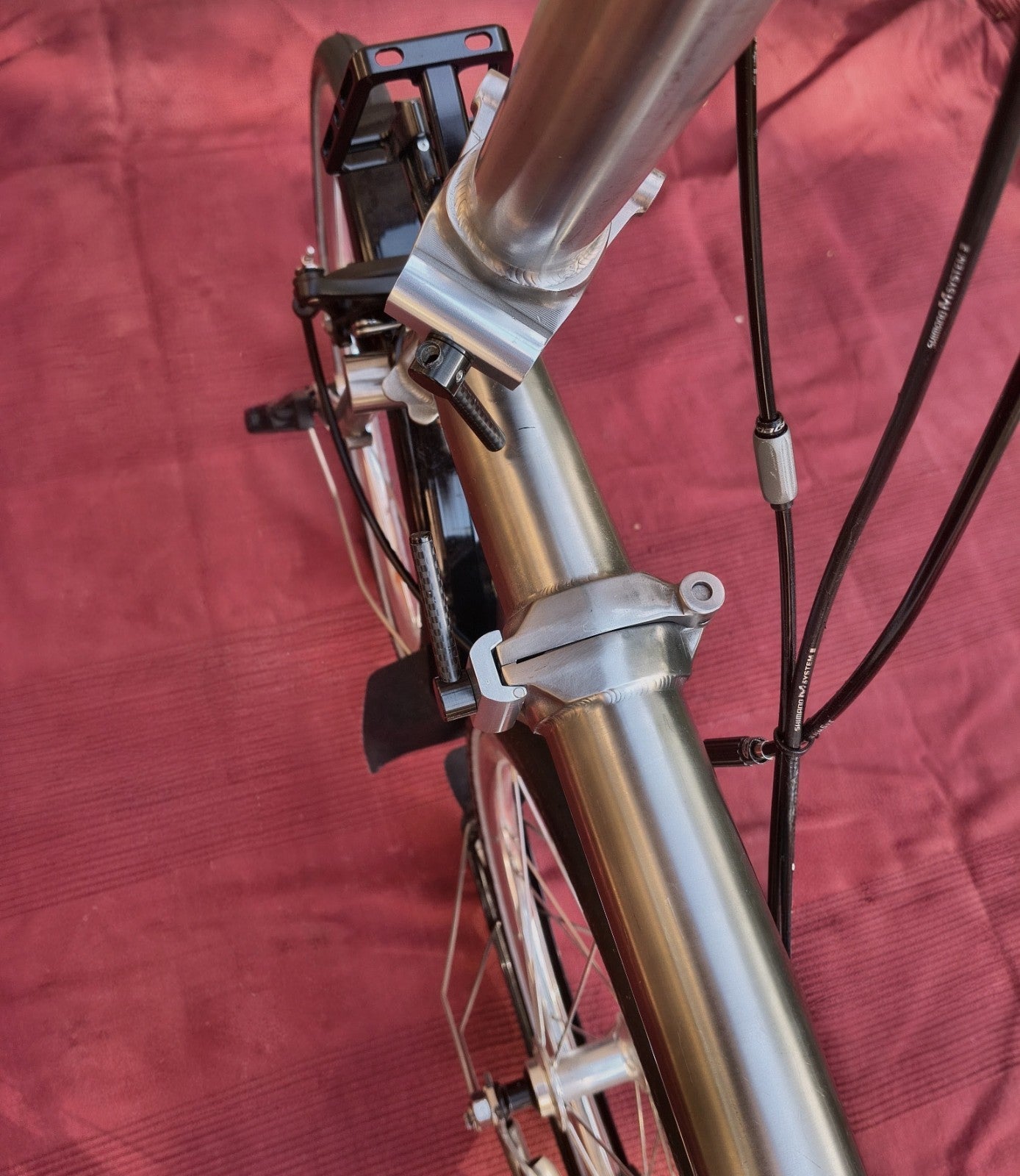 Titanium 'Brompton Style' Trifold Bike, 7.7kg, 3 Speed, Excellent Condition.