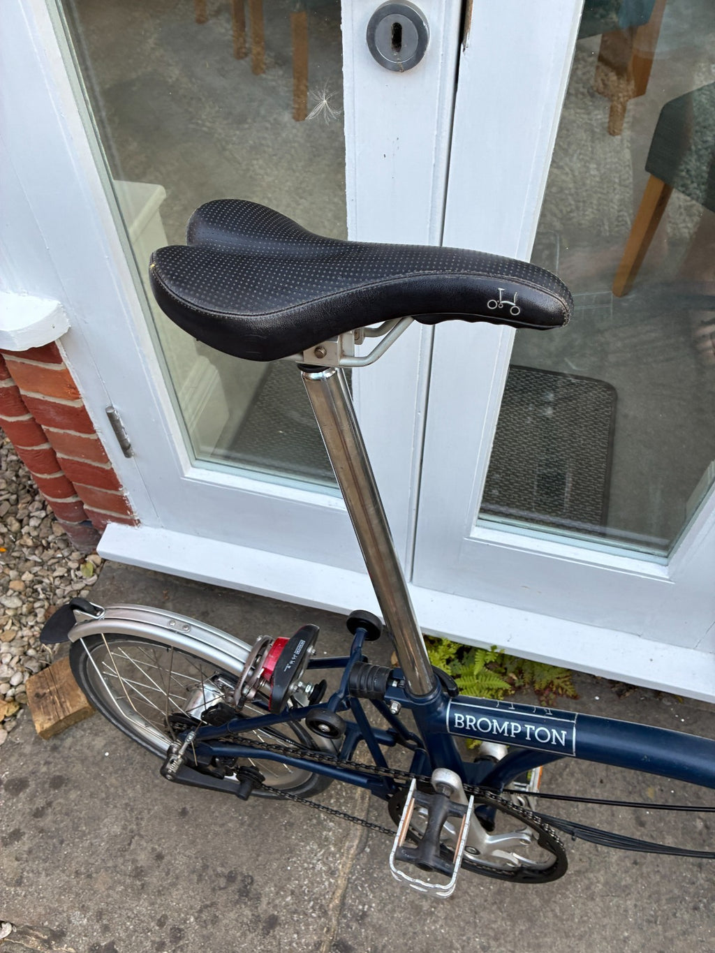 Brompton M6L Folding Bike , Blue 6 Speed, Dynamo lights and mudguards