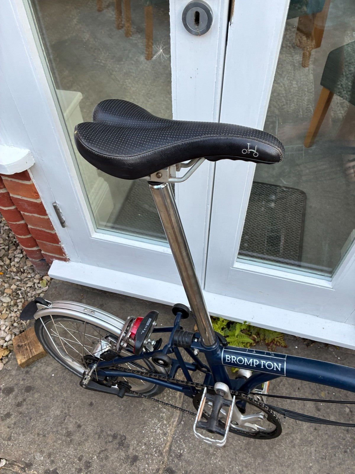 Brompton M6L Folding Bike , Blue 6 Speed, Dynamo lights and mudguards