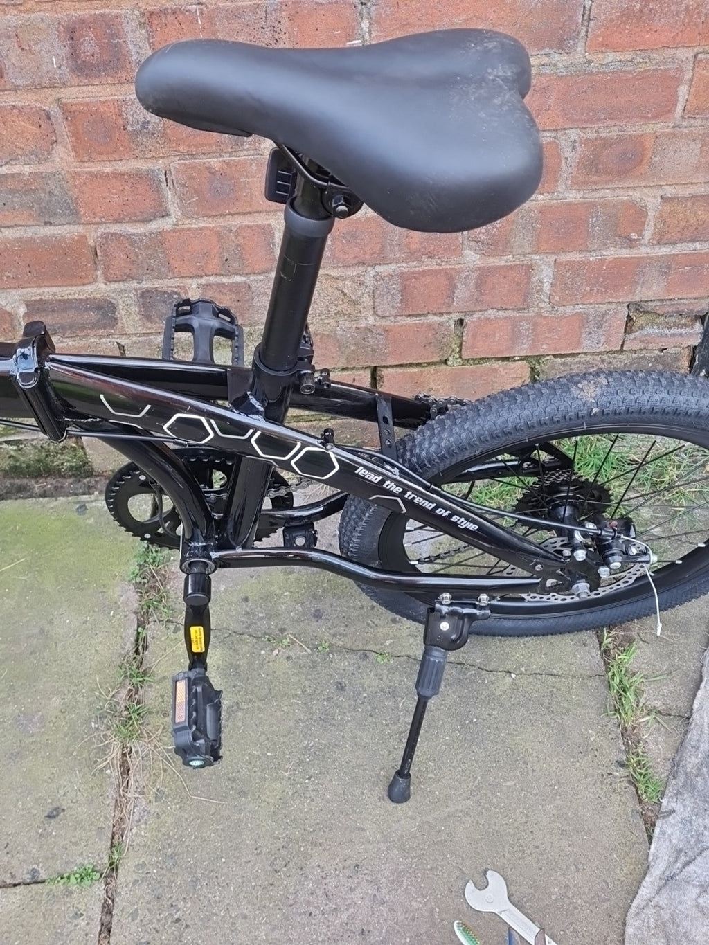 Trioblade 20in Folding Bike 7 Speed Shimano Gears Unisex Adult Bike Black