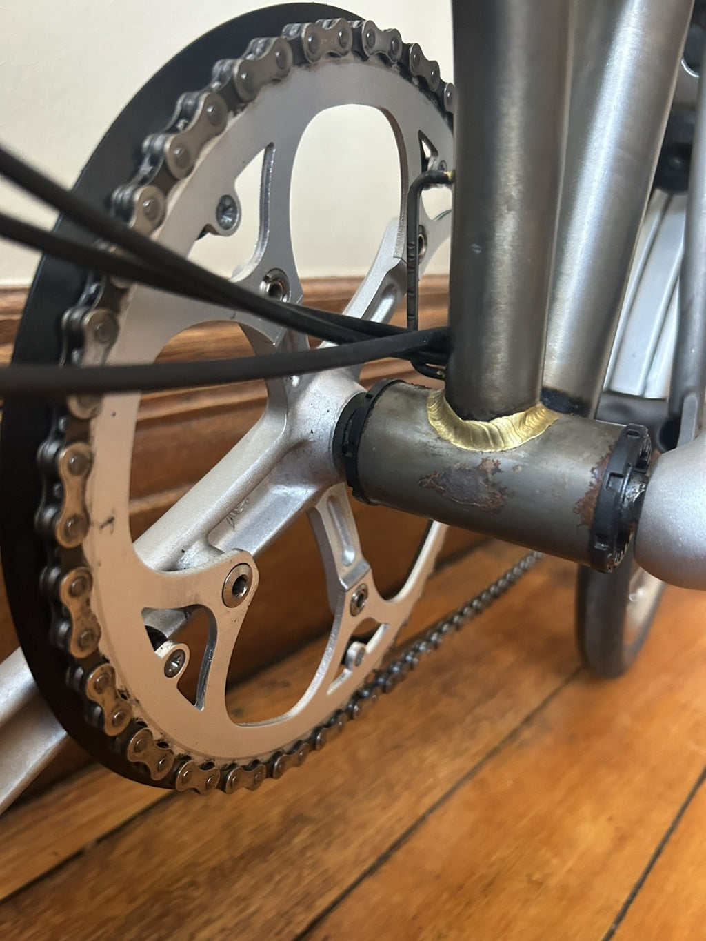 Brompton S6LX - 6 Speed Titanium & Steel Folding Bike - Raw Lacquer