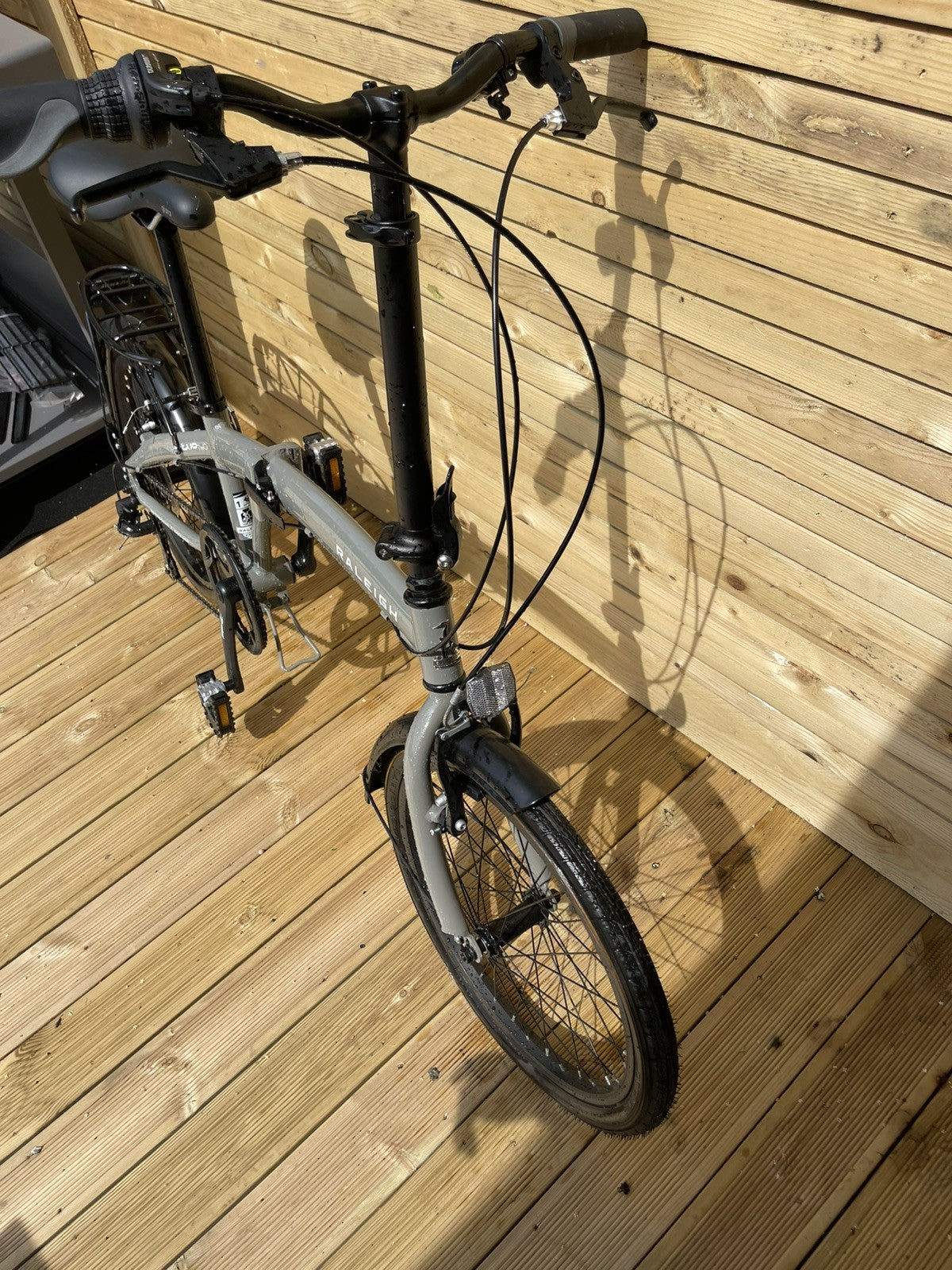 Raleigh Evo Two Folding Bike - Grey – Excellent Condition - White decal