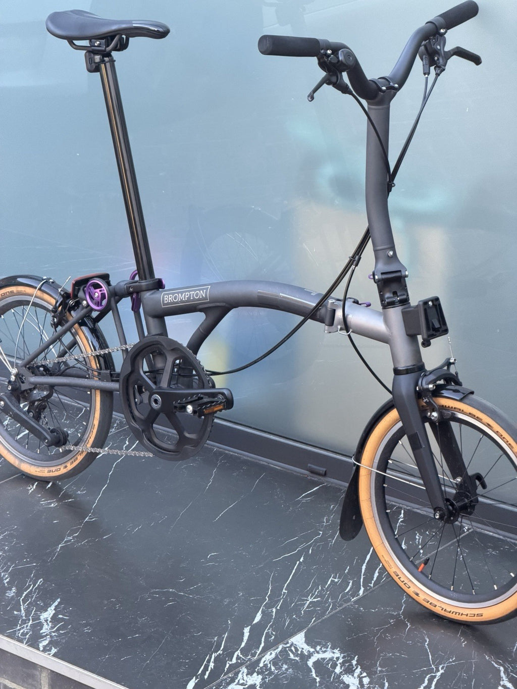 Brompton T Line Ceratech Cerakote 4 Speed Folding Bicycle Bike