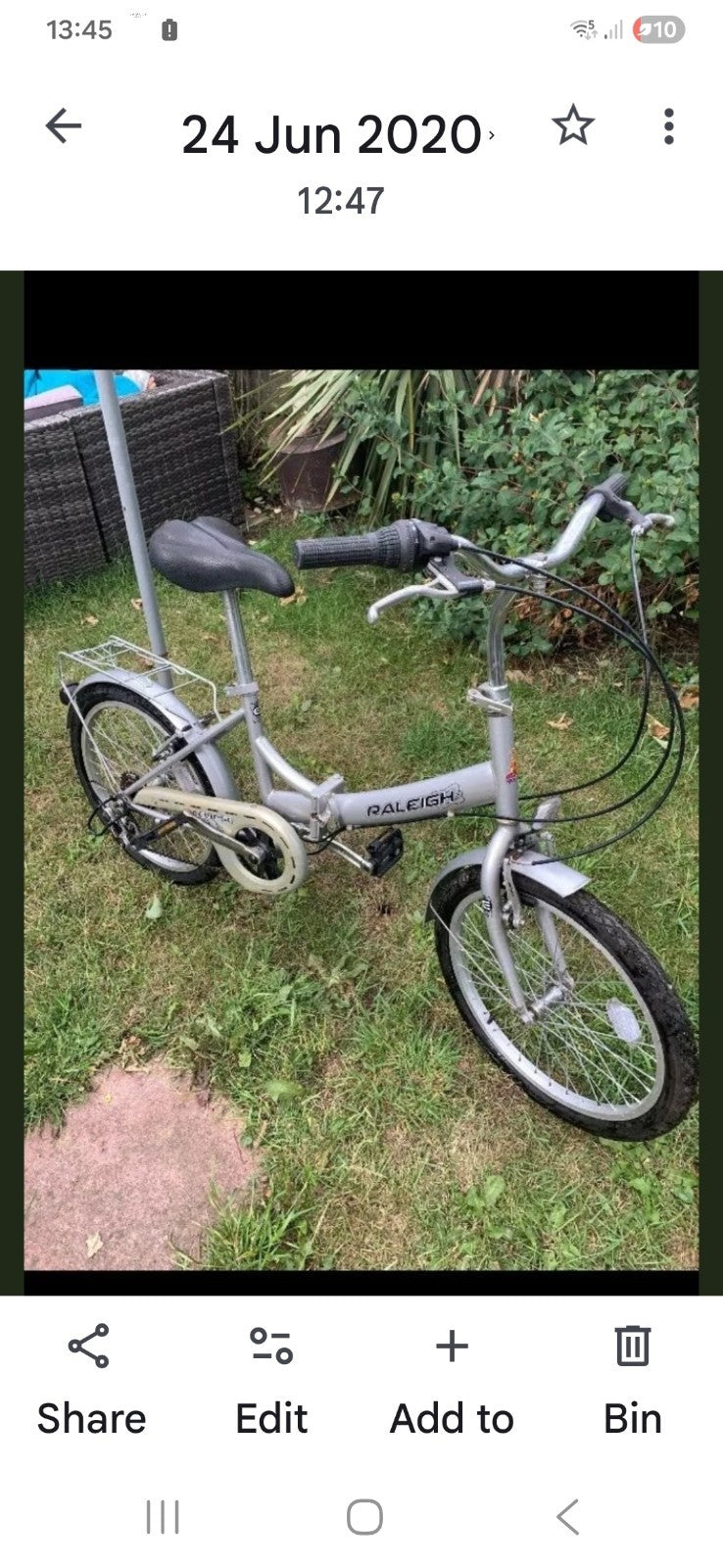 Raleigh Eclipse Folding Bike.