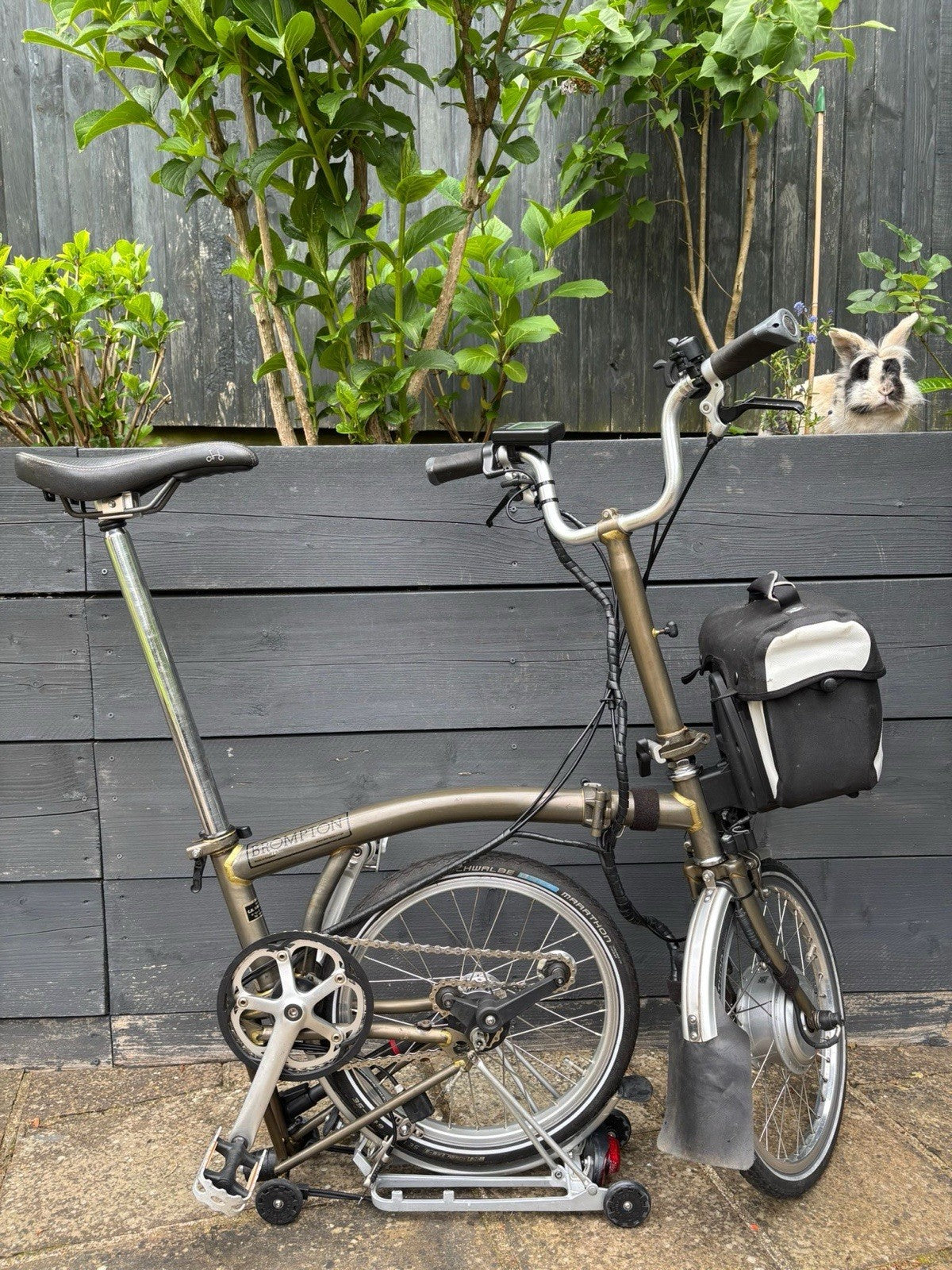 Brompton M3L Folding Bicycle + Assist in Raw Lacquer - Only Light Leisure Use